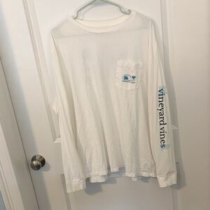Vineyard Vines Yeti White Long Sleeve Tee
